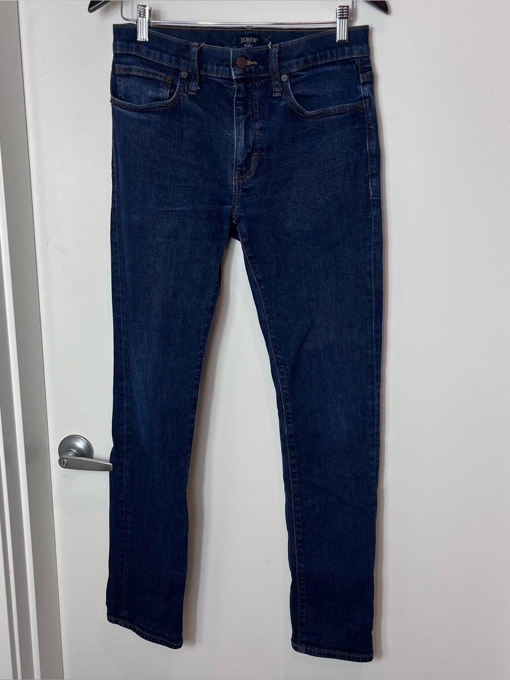 J. Crew Flex Straight Dark Blue Jeans 29X32 Denim Cotton AY518